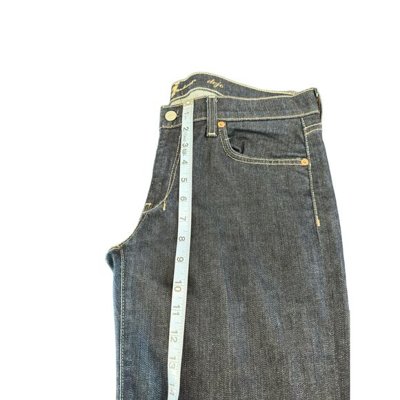 7 For All Mankind Dark Blue Flare Jeans - Picture 9 of 10